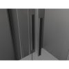 Mexen Velar L Duo, sprchový kút s posuvnými dverami 100 x 90 cm, 8mm sklo námraza, brúsený grafit, 871-100-090-02-33-66