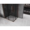 Mexen Velar L Duo, sprchový kút s posuvnými dverami 100 x 90 cm, 8mm šedé sklo, ružové zlato, 871-100-090-02-43-60