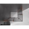 Mexen Velar L Duo, sprchový kút s posuvnými dverami 100 x 90 cm, 8mm šedé sklo, ružové zlato, 871-100-090-02-43-60
