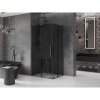 Mexen Velar L Duo, sprchový kút s posuvnými dverami 100 x 90 cm, 8mm šedé sklo, brúsený grafit, 871-100-090-02-43-95