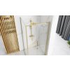 Rea Rapid Slide, sprchovací kút s posuvnými dverami 140(dvere) x 80(stena), 6mm číre sklo, zlatý matný profil, KPL-K5655