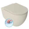 Isvea, INFINITY závesná WC misa, Rimless, 36,5x53cm, Ivory, 10NF02004-2K