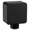 Aqualine, Vývod sprchy, 48x48mm, čierna matná, SC331B