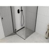 Mexen Roma, sprchovací kút 70 (dvere) x 70 (stena) cm, 6mm číre sklo, čierny profil, 854-070-070-70-00