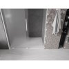 Mexen Velar, posuvné sprchové dvere do otvoru 140 cm, 8mm sklo námraza, biela matná, 871-140-000-31-20