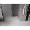 Mexen Velar, posuvné sprchové dvere do otvoru 150 cm, 8mm sklo námraza, ružové zlato, 871-150-000-31-60