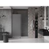Mexen Velar, posuvné sprchové dvere do otvoru 130 cm, 8mm sklo námraza, brúsený grafit, 871-130-000-31-95