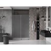 Mexen Velar, posuvné sprchové dvere do otvoru 130 cm, 8mm sklo námraza, brúsený grafit, 871-130-000-31-95
