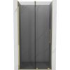 Mexen Velar, posuvné sprchové dvere do otvoru 120 cm, 8mm šedé sklo, zlatá lesklá, 871-120-000-41-50