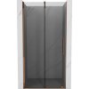 Mexen Velar, posuvné sprchové dvere do otvoru 120 cm, 8mm šedé sklo, ružové zlato, 871-120-000-41-60