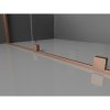 Mexen Velar, posuvné sprchové dvere do otvoru 130 cm, 8mm šedé sklo, medená matná, 871-130-000-41-65