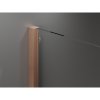 Mexen Velar, posuvné sprchové dvere do otvoru 130 cm, 8mm šedé sklo, medená matná, 871-130-000-41-65