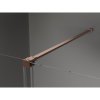 Mexen Velar, posuvné sprchové dvere do otvoru 130 cm, 8mm šedé sklo, medená matná, 871-130-000-41-65