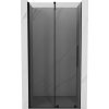 Mexen Velar, posuvné sprchové dvere do otvoru 120 cm, 8mm šedé sklo, čierna matná, 871-120-000-41-70