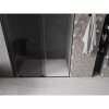 Mexen Velar, posuvné sprchové dvere do otvoru 160 cm, 8mm šedé sklo, čierna matná, 871-160-000-41-70