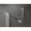 Mexen Velar Duo, posuvné sprchové dvere do otvoru 200 cm, 8mm číre sklo, brúsená oceľ, 871-200-000-02-97