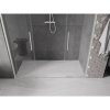 Mexen Velar Duo, posuvné sprchové dvere do otvoru 200 cm, 8mm číre sklo, brúsená oceľ, 871-200-000-02-97