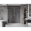 Mexen Velar Duo, posuvné sprchové dvere do otvoru 200 cm, 8mm číre sklo, brúsená oceľ, 871-200-000-02-97