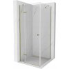Mexen Roma, sprchovací kút 90 (dvere) x 90 (stena) cm, 6mm číre sklo, zlatý profil, 854-090-090-50-00