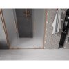 Mexen Velar Duo, posuvné sprchové dvere do otvoru 140 cm, 8mm sklo námraza, medená matná, 871-140-000-32-65