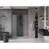 Mexen Velar Duo, posuvné sprchové dvere do otvoru 140 cm, 8mm sklo námraza, brúsený grafit, 871-140-000-32-95