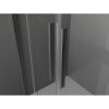 Mexen Velar Duo, posuvné sprchové dvere do otvoru 160 cm, 8mm sklo námraza, brúsený grafit, 871-160-000-32-95