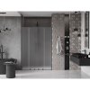 Mexen Velar Duo, posuvné sprchové dvere do otvoru 160 cm, 8mm sklo námraza, brúsený grafit, 871-160-000-32-95