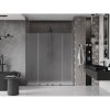 Mexen Velar Duo, posuvné sprchové dvere do otvoru 170 cm, 8mm sklo námraza, brúsený grafit, 871-170-000-32-95