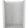 Mexen Velar Duo, posuvné sprchové dvere do otvoru 160 cm, 8mm sklo námraza, brúsená oceľ, 871-160-000-32-97