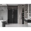 Mexen Velar Duo, posuvné sprchové dvere do otvoru 150 cm, 8mm šedé sklo, chrómová, 871-150-000-42-01