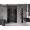 Mexen Velar Duo, posuvné sprchové dvere do otvoru 150 cm, 8mm šedé sklo, zlatá lesklá, 871-150-000-42-50