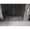 Mexen Velar Duo, posuvné sprchové dvere do otvoru 200 cm, 8mm šedé sklo, zlatá lesklá, 871-200-000-42-50