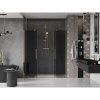 Mexen Velar Duo, posuvné sprchové dvere do otvoru 200 cm, 8mm šedé sklo, zlatá lesklá, 871-200-000-42-50