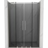 Mexen Velar Duo, posuvné sprchové dvere do otvoru 160 cm, 8mm šedé sklo, brúsená oceľ, 871-160-000-42-97