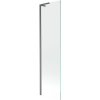 Mexen Next, vaňová zástena 1-krídlová 50 x 150 cm, fixné krídlo, 6 mm číre sklo, brúsený grafit profil, 895-050-000-03-00-66