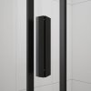 Polysan, EASY BLACK obdĺžniková sprchová zástena 900x800mm, číre sklo, EL5315B