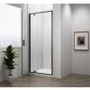 Polysan, EASY BLACK otočné sprchové dvere 880-1020mm, číre sklo, EL1715B