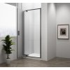 Polysan, EASY BLACK otočné sprchové dvere 760-900mm, sklo Brick, EL1638B