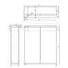 Aqualine, KAWA STRIP Galérka s LED osvetlením 60x70x22cm, dub emporio, WGL36S