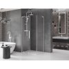 Mexen Velar L, sprchový kút s posuvnými dverami 90 x 80 cm, 8mm číre sklo, biela matná, 871-090-080-03-20