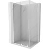 Mexen Velar L, sprchový kút s posuvnými dverami 100 x 110 cm, 8mm číre sklo, biela matná, 871-100-110-03-20