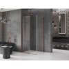 Mexen Velar L, sprchový kút s posuvnými dverami 110 x 120 cm, 8mm číre sklo, ružové zlato, 871-110-120-03-60