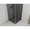 Mexen Roma, sprchovací kút 70 (dvere) x 70 (stena) cm, 6mm šedé sklo, chrómový profil, 854-070-070-01-40
