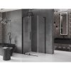 Mexen Velar L, sprchový kút s posuvnými dverami 120 x 70 cm, 8mm číre sklo, čierna matná, 871-120-070-03-70