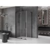 Mexen Velar L, sprchový kút s posuvnými dverami 120 x 70 cm, 8mm číre sklo, čierna matná, 871-120-070-03-70