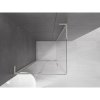 Mexen Velar L, sprchový kút s posuvnými dverami 90 x 90 cm, 8mm číre sklo, brúsená oceľ, 871-090-090-03-97