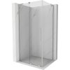 Mexen Velar L, sprchový kút s posuvnými dverami 110 x 120 cm, 8mm číre sklo, brúsená oceľ, 871-110-120-03-97