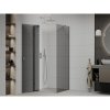 Mexen Roma, sprchovací kút 90 (dvere) x 90 (stena) cm, 6mm šedé sklo, chrómový profil, 854-090-090-01-40
