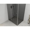 Mexen Roma, sprchovací kút 120 (dvere) x 70 (stena) cm, 6mm šedé sklo, chrómový profil, 854-120-070-01-40