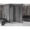 Mexen Velar L, sprchový kút s posuvnými dverami 100 x 85 cm, 8mm sklo námraza, brúsený grafit, 871-100-085-33-95